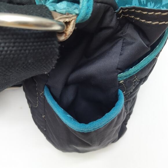 Fossil Black Nylon Floral Flap Closure Messenger Crossbody Bag - Picture 16 of 16